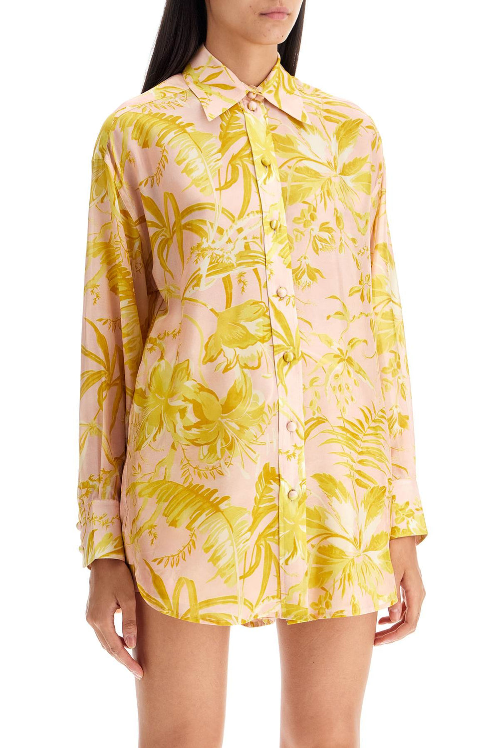 Zimmermann Silk Floral Print Shirt