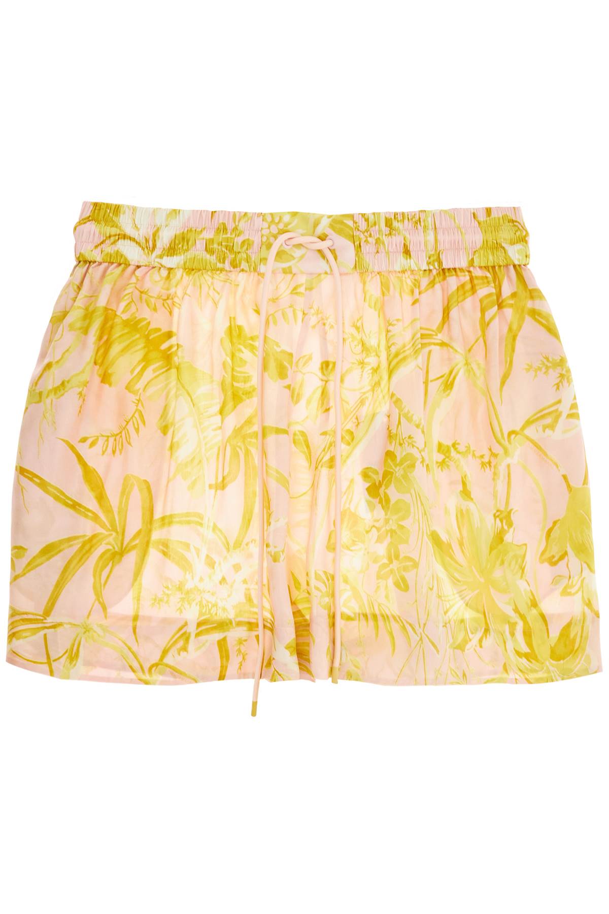 Zimmermann Floral Silk Voile Shorts