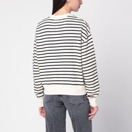 ANINE BING Ivory/black Striped Dean Sweatshirt