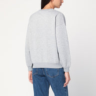 ANINE BING Grey Crewneck Sweatshirt With Logo