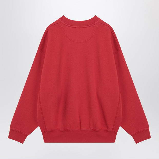 ANINE BING Red Crew-neck Sweatshirt With Logo Print
