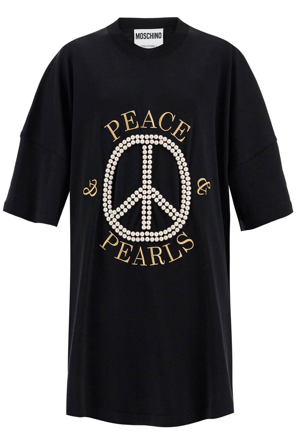 Moschino Peace & Pearls T-shirt Dress