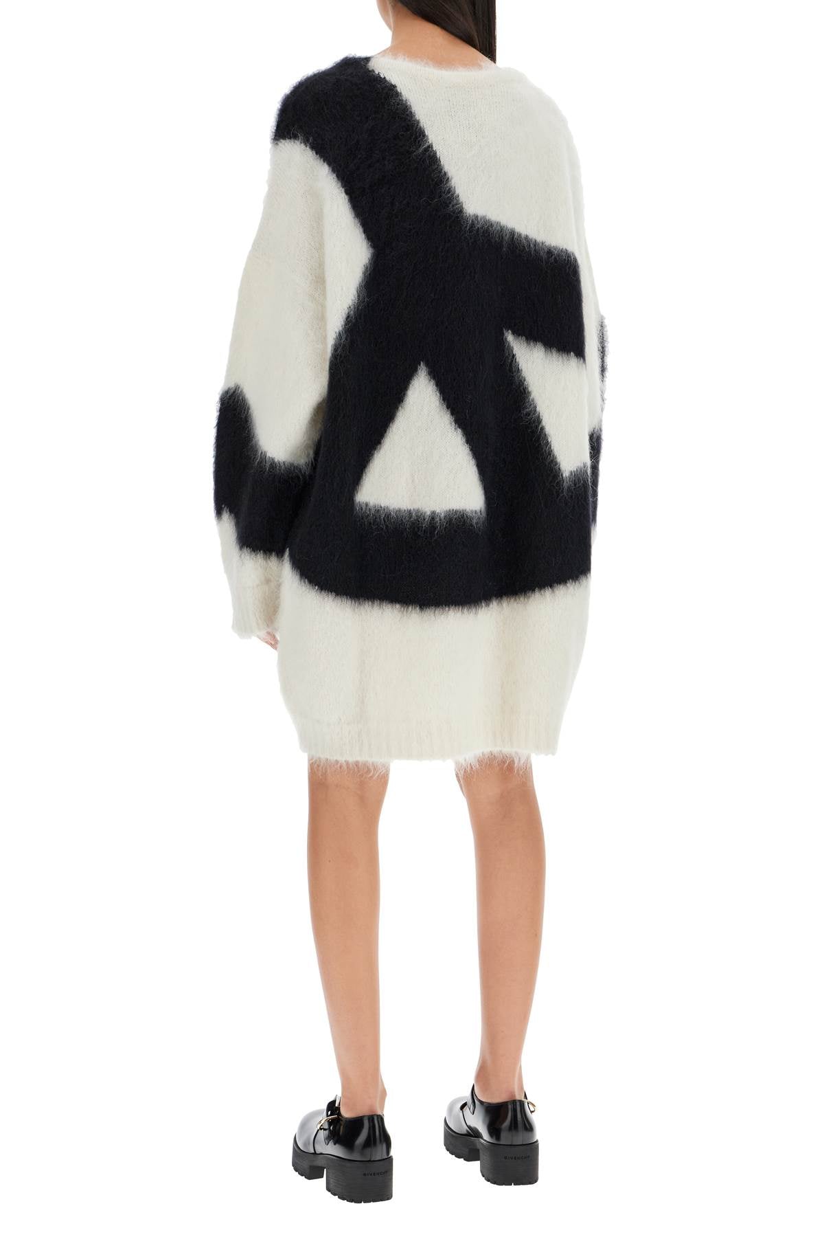 Moschino Peace Sign Brushed Knit Dress