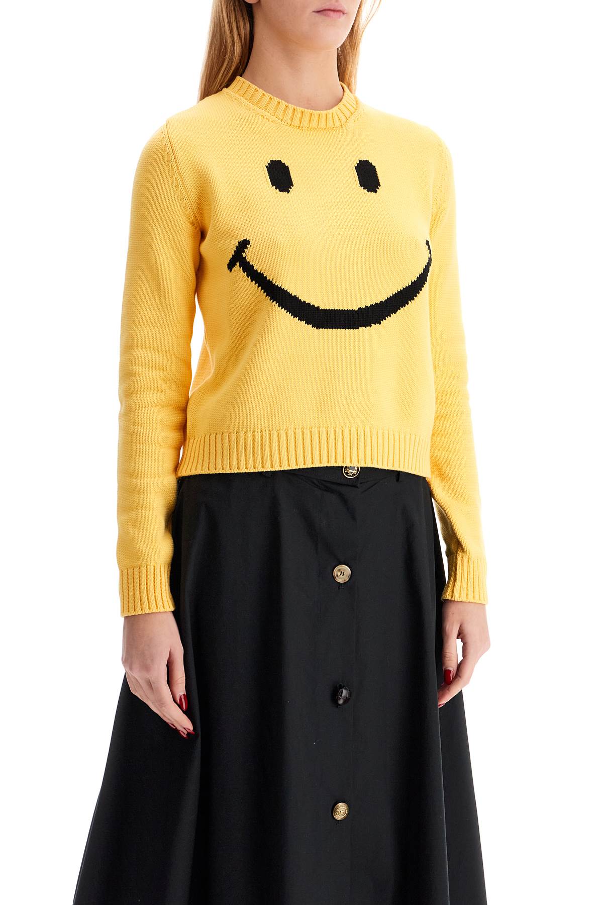 Moschino Smiley Cotton Blend Sweater