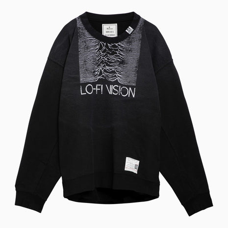 Maison MIHARA YASUHIRO Black Cotton Sweatshirt With Double Neckline