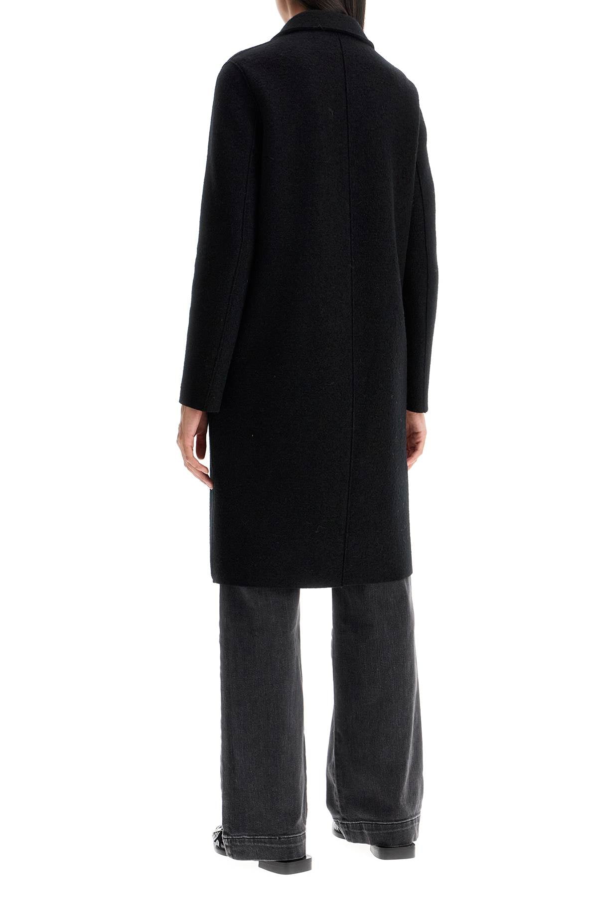 Harris Wharf London Single-Breasted Boiled Wool Coat