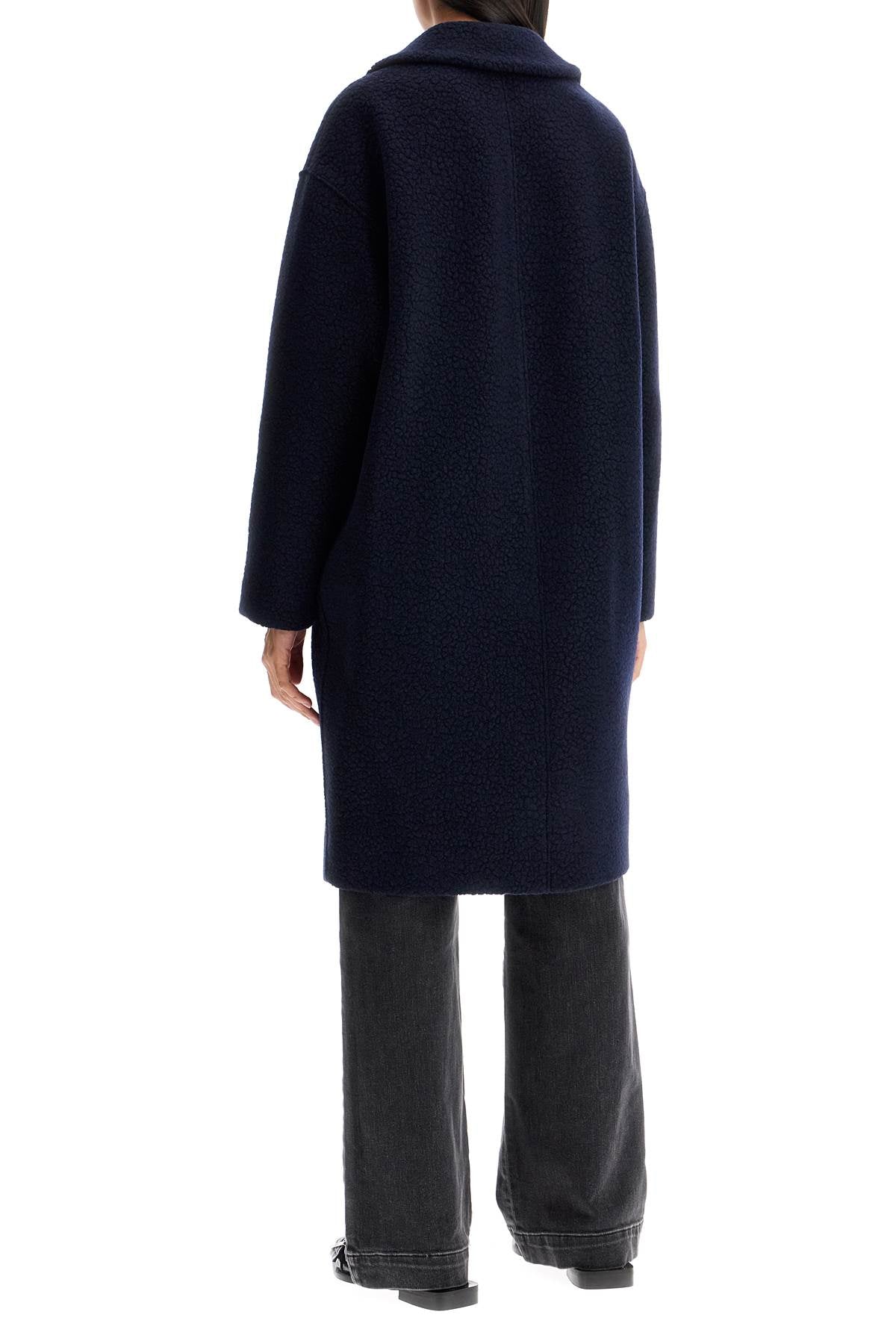 Harris Wharf London Double-breasted Wool Boucle Coat