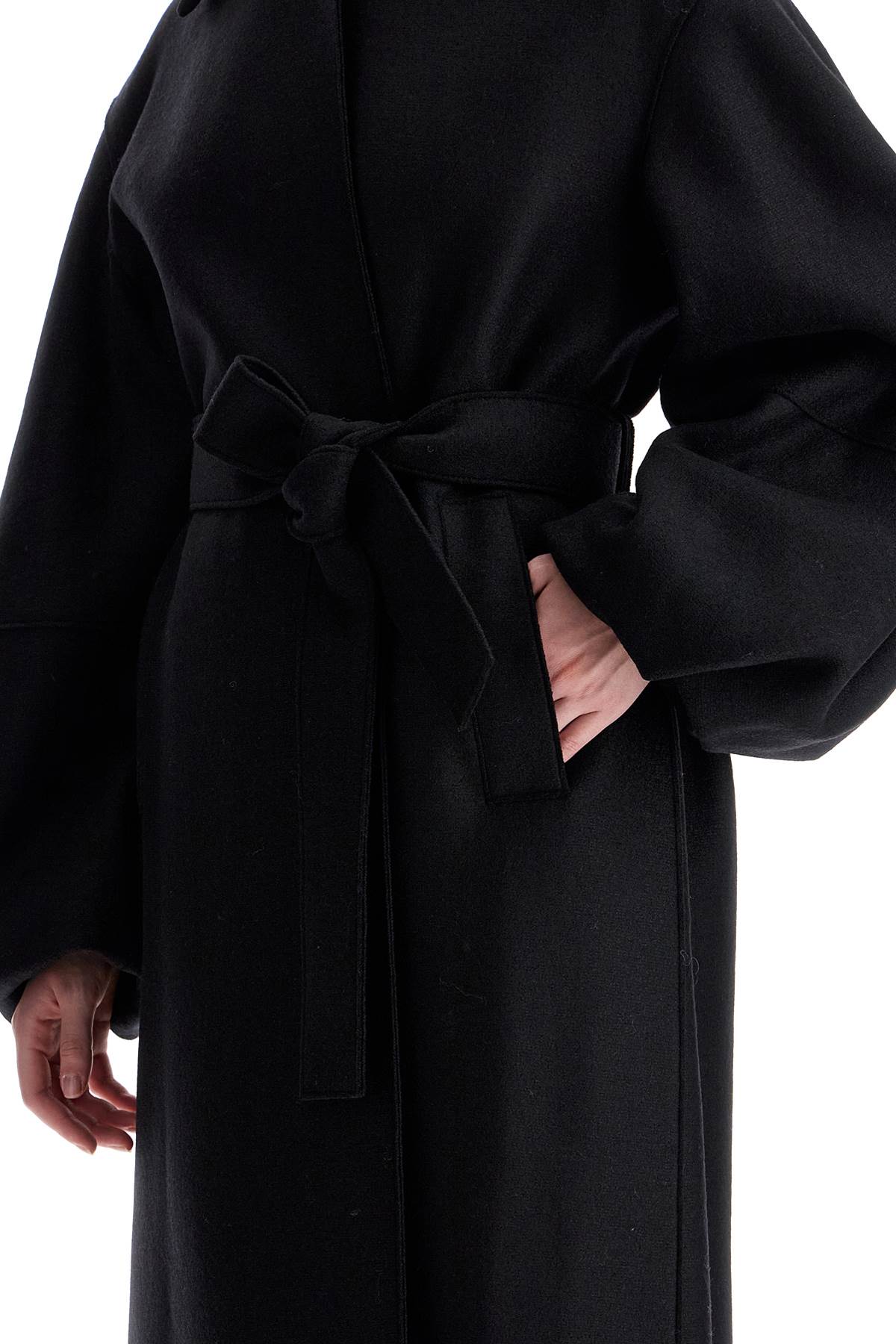 Harris Wharf London Pressed Wool Robe Coat