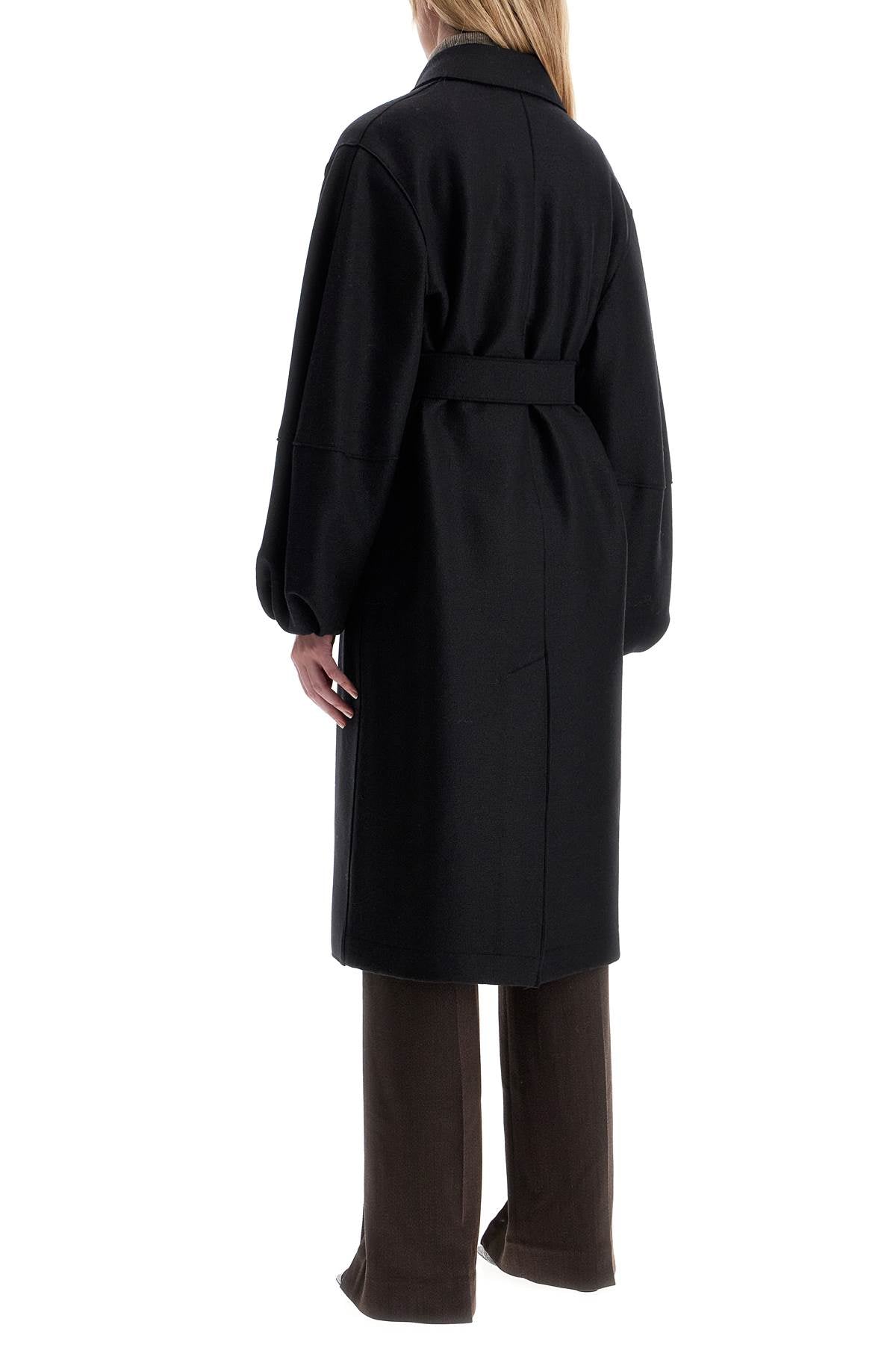 Harris Wharf London Pressed Wool Robe Coat