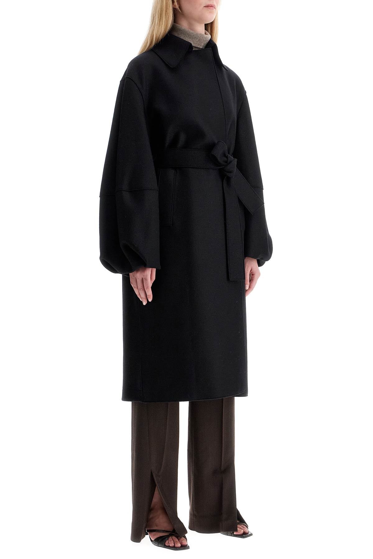 Harris Wharf London Pressed Wool Robe Coat