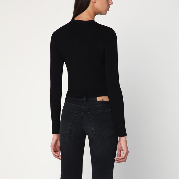 Diesel Black Ribbed M-Valari Sweater