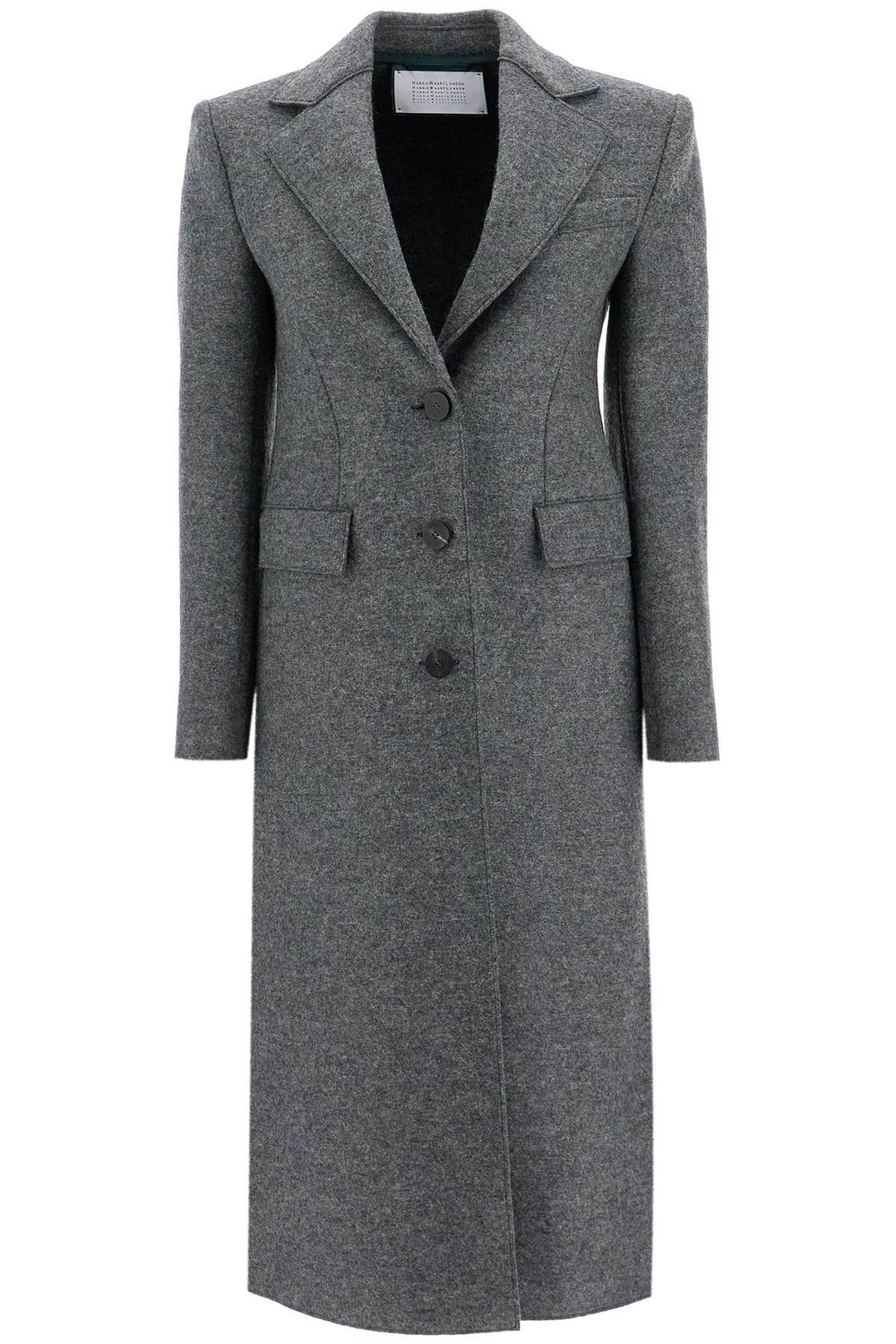 Harris Wharf London Single-Breasted Pressed Wool Coat