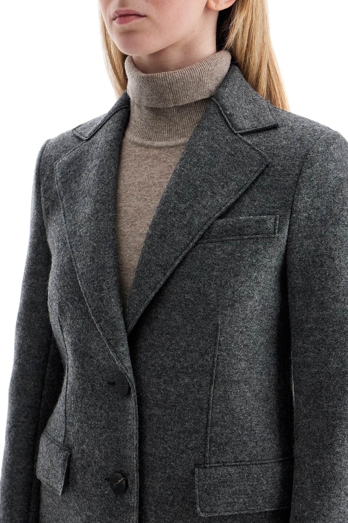 Harris Wharf London Single-Breasted Pressed Wool Coat