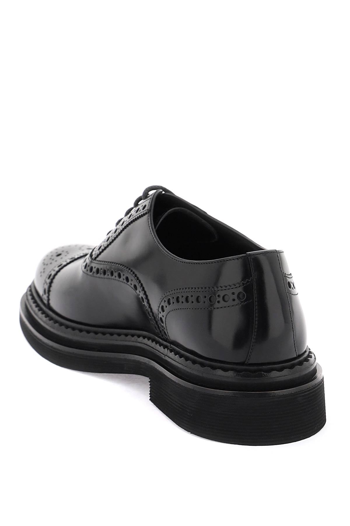 Dolce & Gabbana Brushed Leather Oxford Lace-Up Shoes