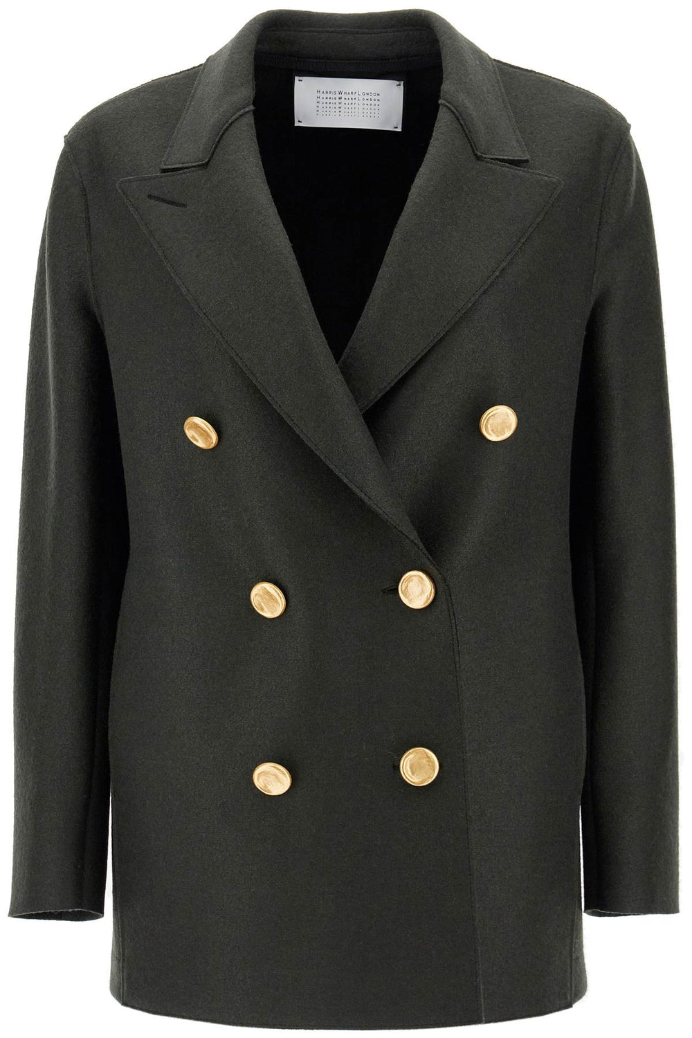 Harris Wharf London Double-Breasted Pressed Wool Coat