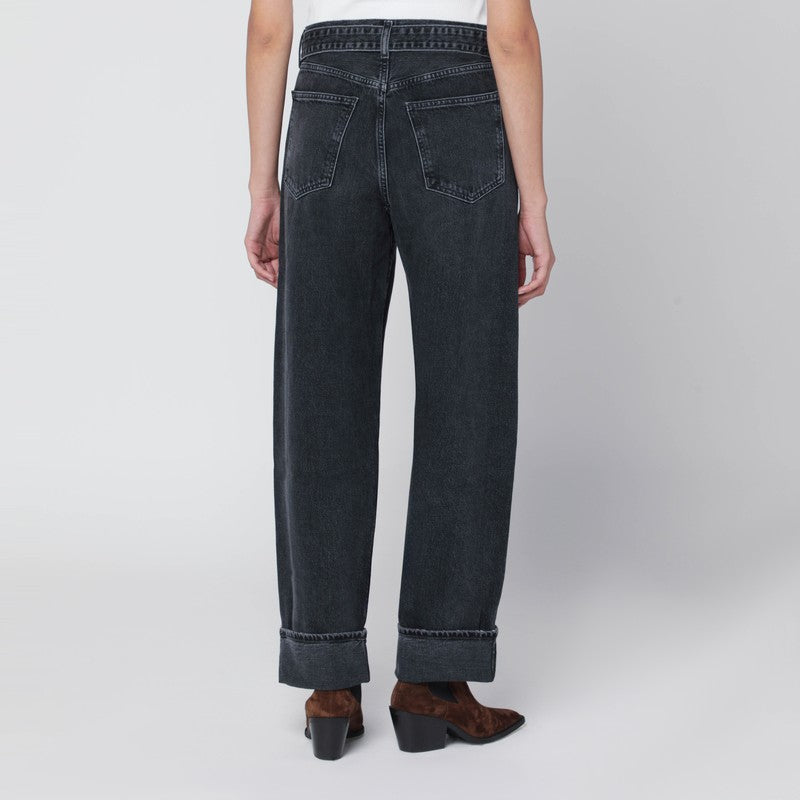 AGOLDE Jeans Cuffer Taper Grey Washed Effect