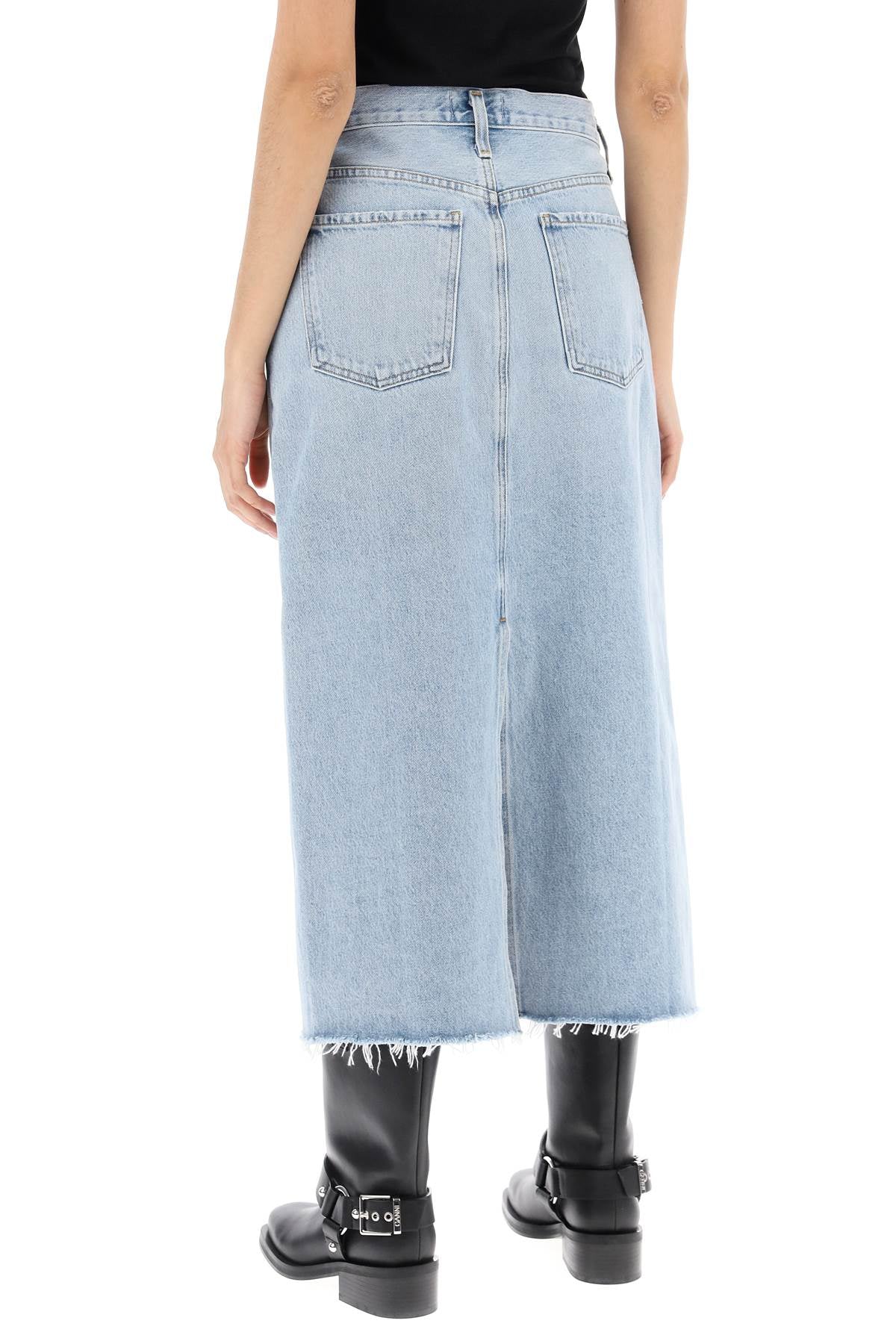 Agolde Della Denim Midi Skirt