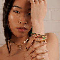 Zoe Lev 3mm & 5mm Bead Bracelet Stack
