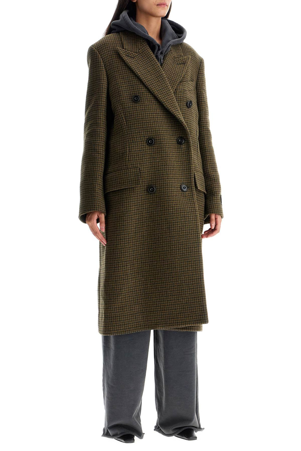 Acne Studios Double-Breasted Houndstooth Coat