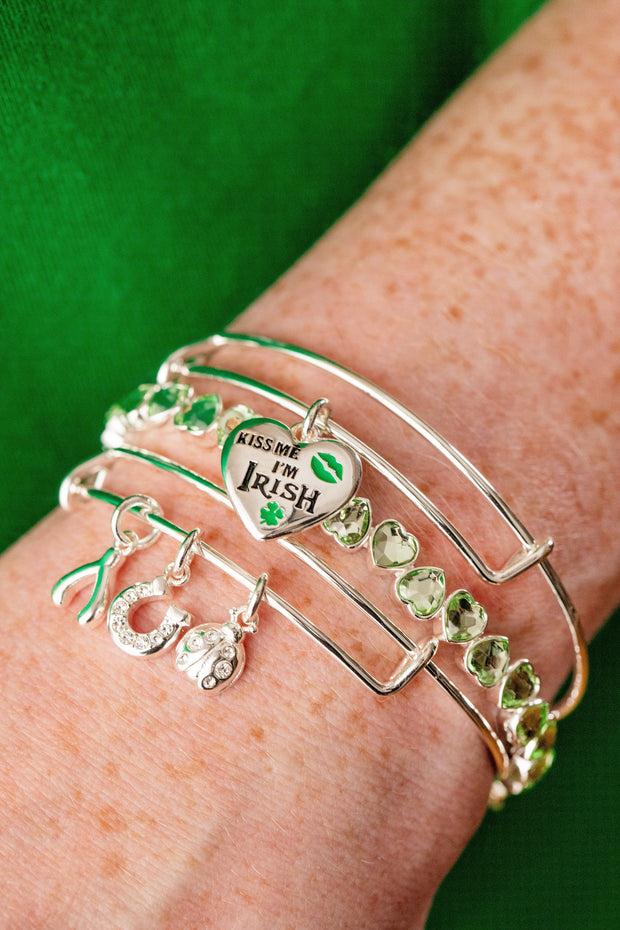 ALEX AND ANI Love And Luck Multi-Charm Bangle