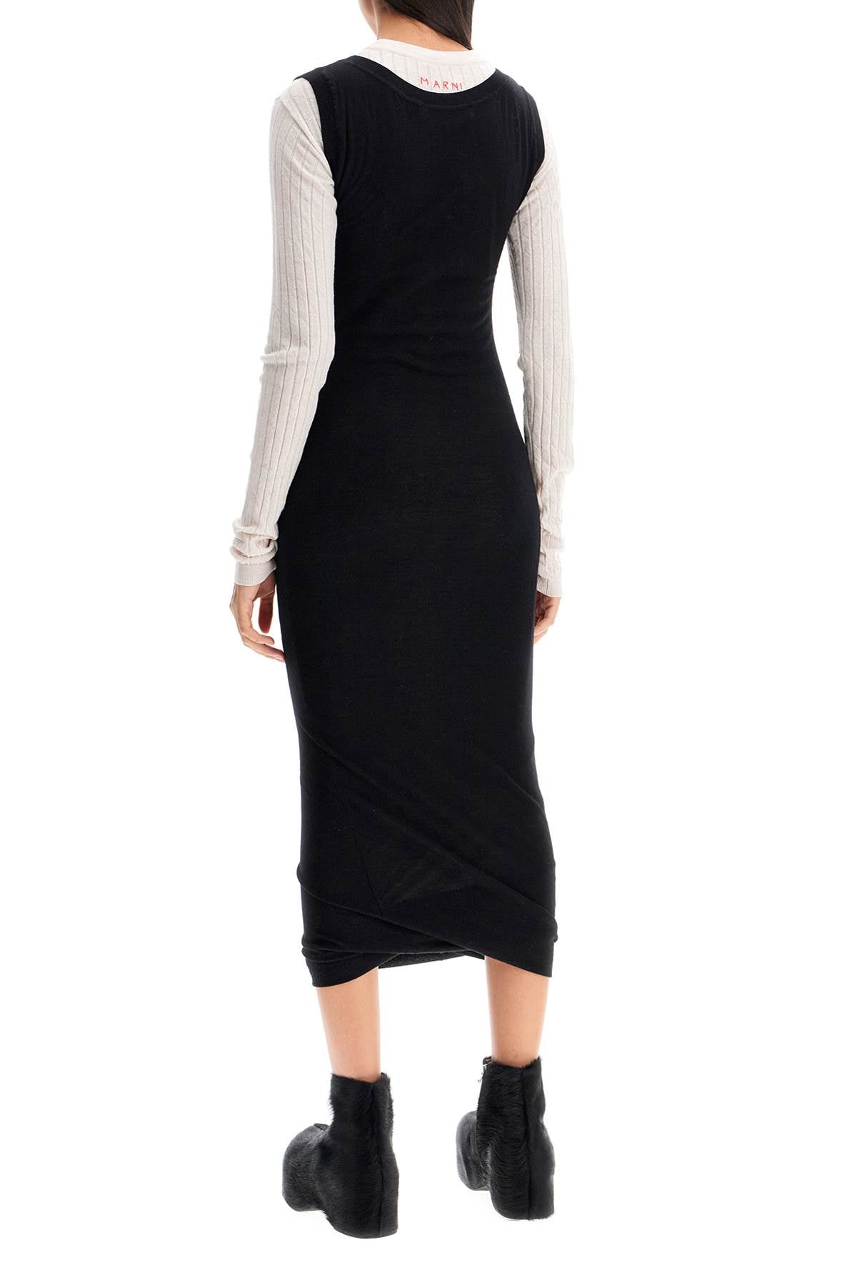 Marni Layered Knit Midi Dress