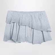 Acne Studios Grey Fleece Ruffle Mini Skirt