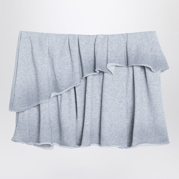 Acne Studios Grey Fleece Ruffle Mini Skirt