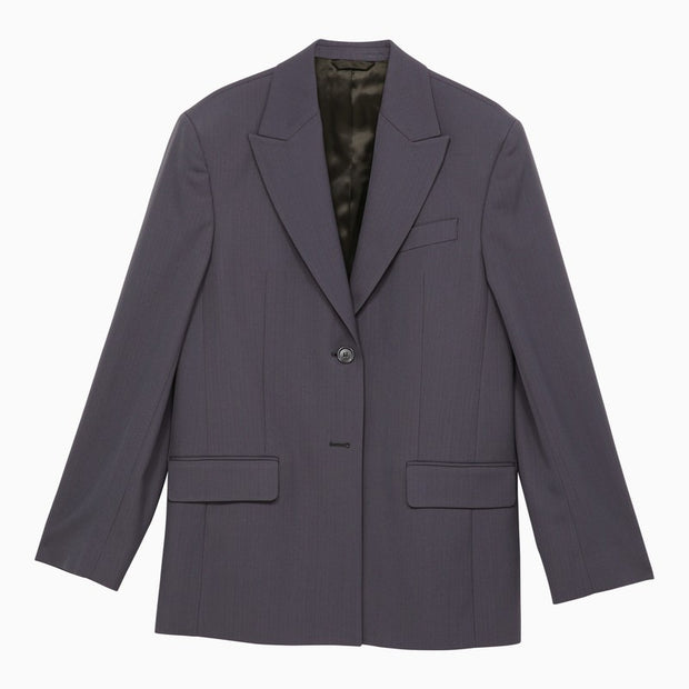 Acne Studios Blue Single-breasted Jacket In Wool Blend