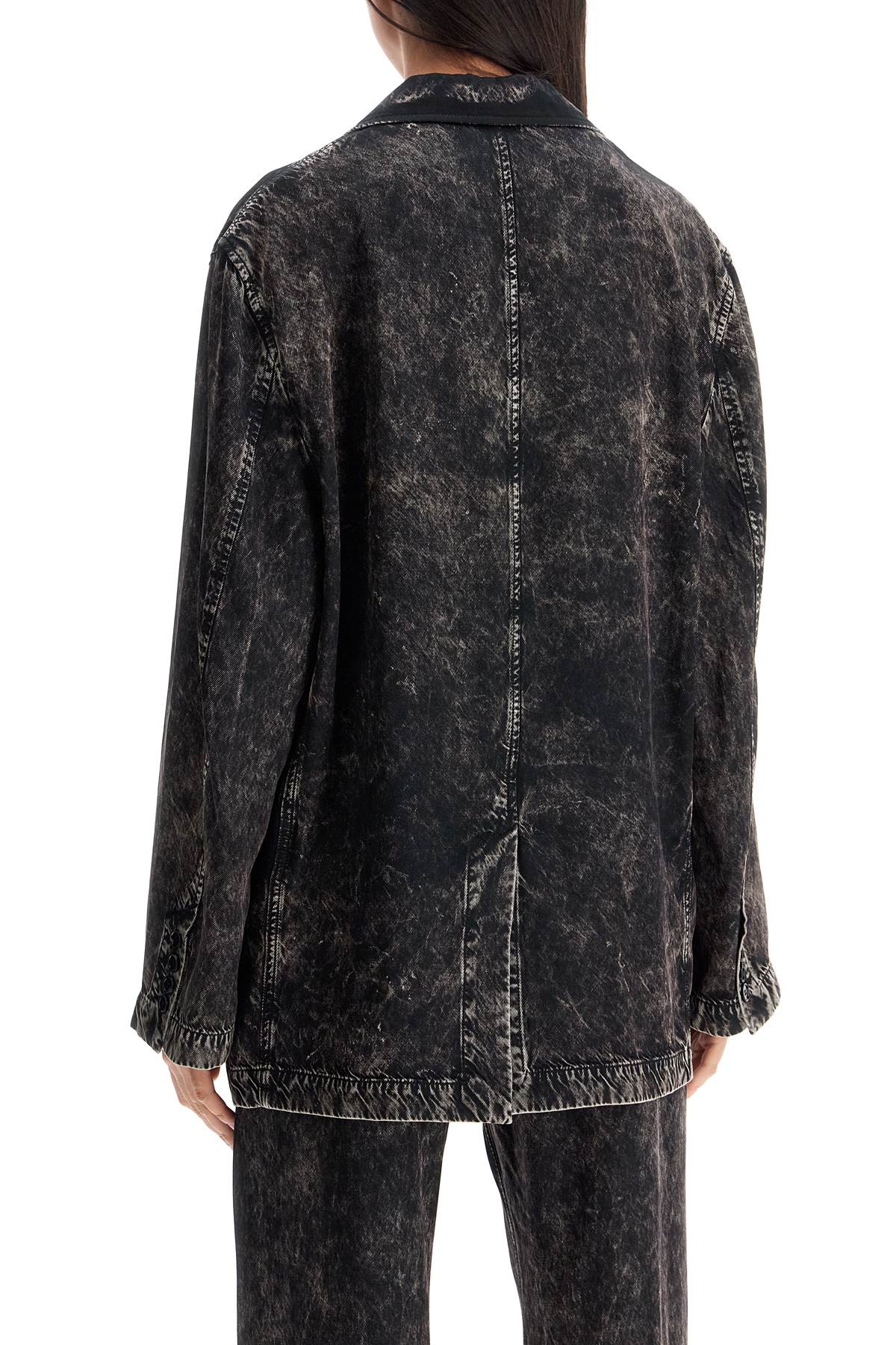 Acne Studios Viscose Trompe L'oeil Denim Print Blazer