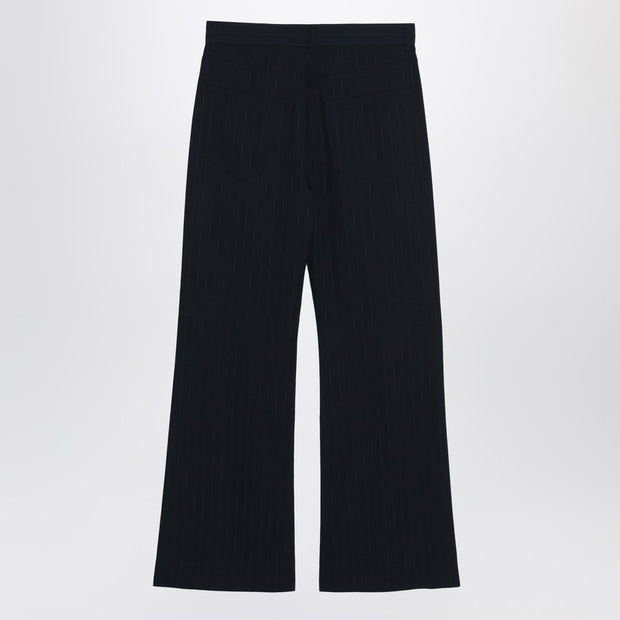 Acne Studios Navy Blue Pinstripe Trousers