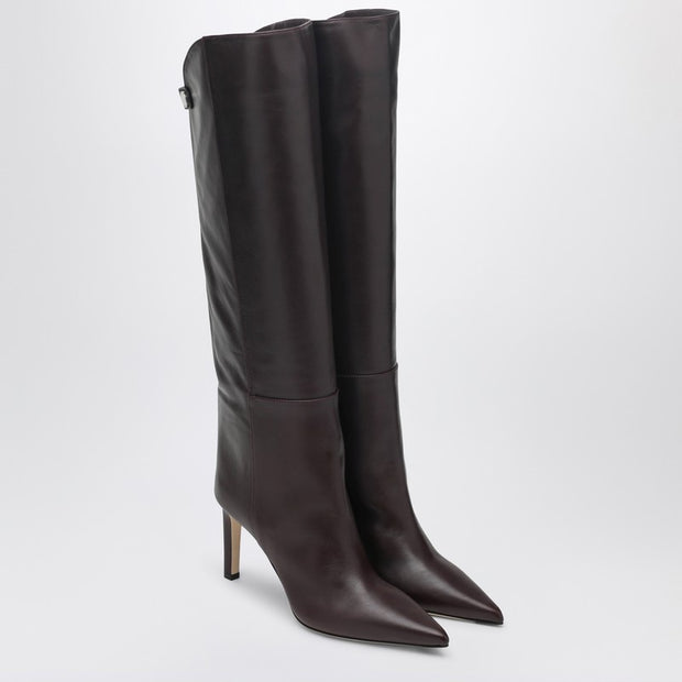 Jimmy Choo Alizze Knee Boot 85 Color Merlot