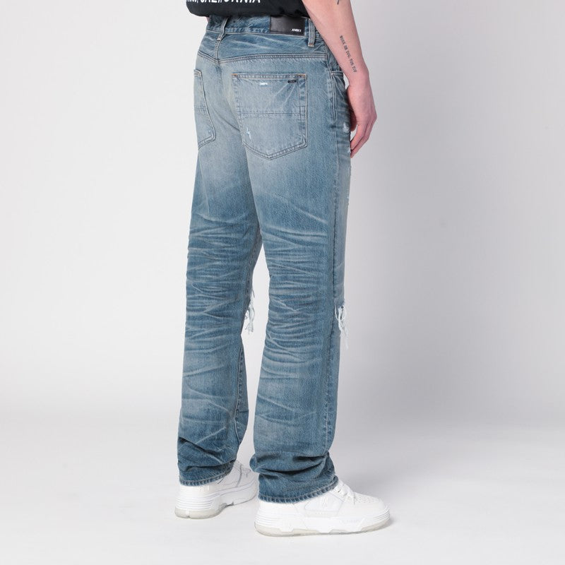 AMIRI Jeans With Rips Honeycomb Indigo