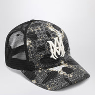 AMIRI Black Bandana Trucker Hat
