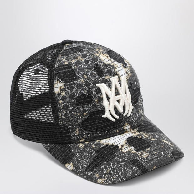 AMIRI Black Bandana Trucker Hat