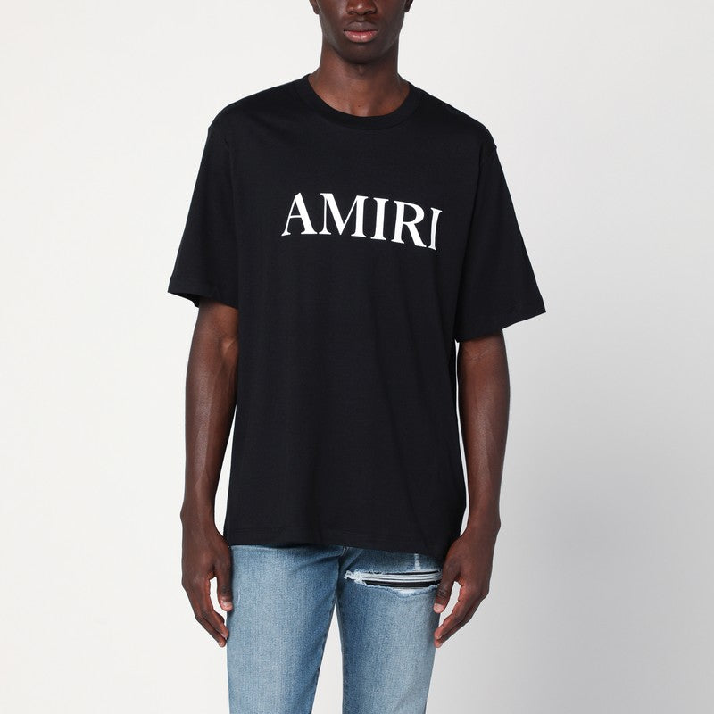 AMIRI Black Cotton T-shirt With Logo