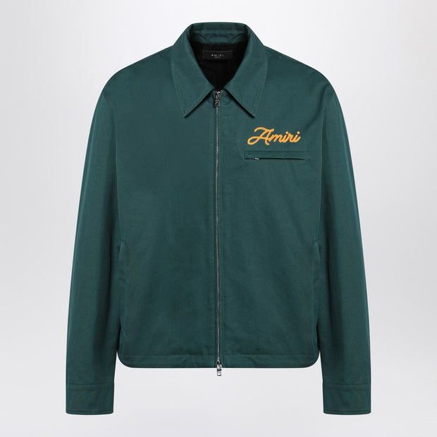 AMIRI Green Zipped Jacket With Logo