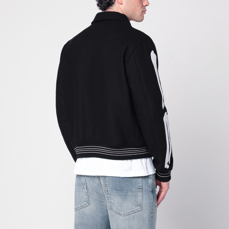 AMIRI Black Wool Blend Jacket With Logo