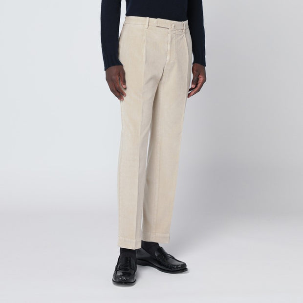 Santaniello Off-white Corduroy Trousers