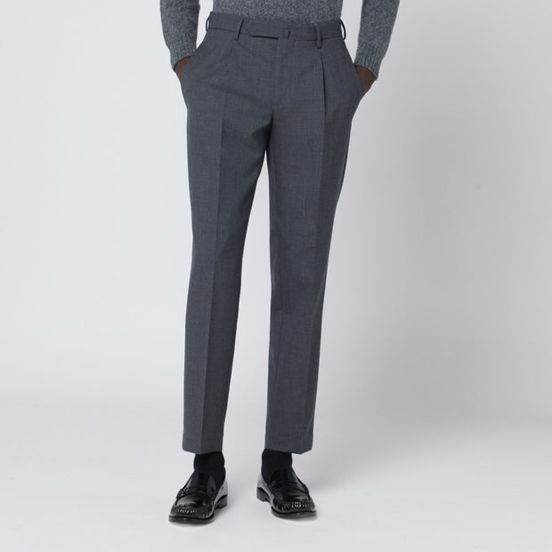 Santaniello Grey Wool Trousers