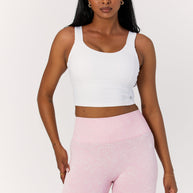 Astoria LIVE LUXE Crossed Sports Crop - White