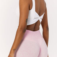 Astoria LIVE LUXE Crossed Sports Crop - White