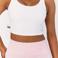 Astoria LIVE LUXE Crossed Sports Crop - White