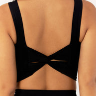 Astoria LIVE LUXE Crossed Sports Crop - Black