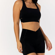 Astoria LIVE LUXE Square Neck Crop - Black