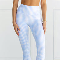 Astoria LUXE BALANCE Full Length Legging - Blue Gingham