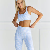 Astoria LUXE BALANCE Full Length Legging - Blue Gingham