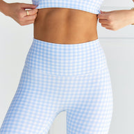 Astoria LUXE BALANCE Full Length Legging - Blue Gingham