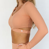 Astoria BALANCE Crossover Sleeve Crop - Spice
