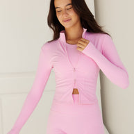 Astoria LUXE BALANCE Zip Up Jacket - Candy Pink