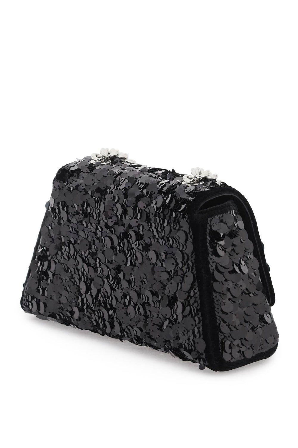 Self-Portrait Sequin Velvet Mini Shoulder Bag